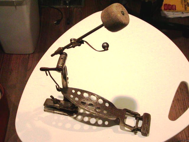 Vintage 1913 Ludwig Bass Pedal, Patented!
<br />
<br />Made in The U. S. A.
<br />
<br />Identified in the original book, &quot;History of The Ludwig Drum Company,&quot; written by  the honorable
<br />
<br />Paul William Schmidt - Minister
<br />
<br />Authenticates that the Patent was applied for Febru